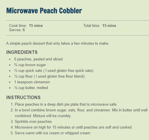 Peach Cobbler recipe